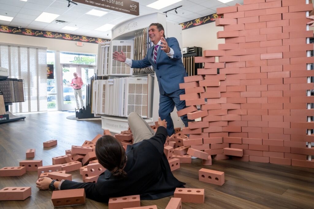 Brick wall gag