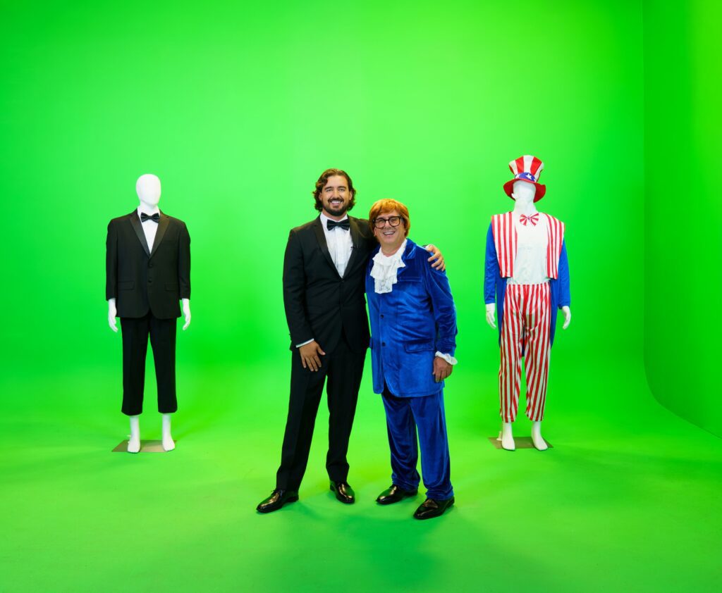 Costume lineup on set